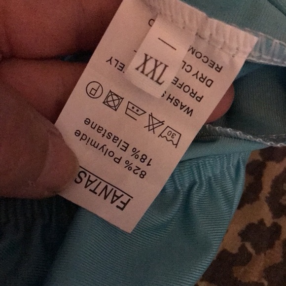 AQUA X- Large strapless silky stretch swimsuit / body suit blouson look - Picture 9 of 10